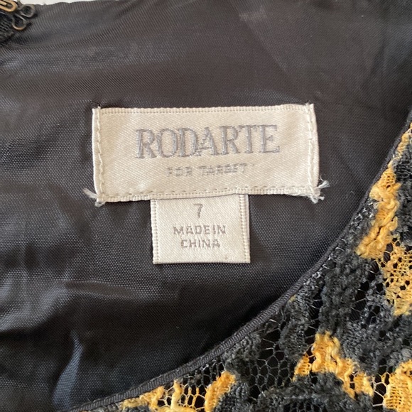 RODARTE x Target Leopard Print Black Lace Mini Dress Bows - Picture 7 of 15